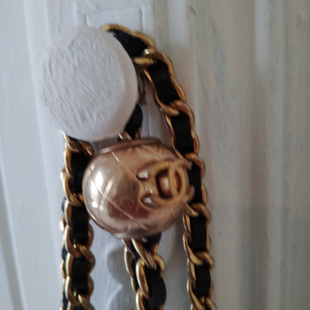 CHANEL Black Quilted Leather Phone Holster